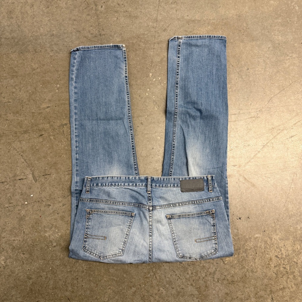 Calvin Klein Jeans Mens 36x34 Straight Leg Blue Medium Wash Denim Pants
